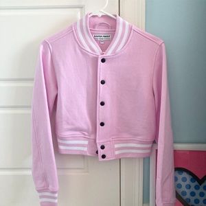 American Apparel Cropped Varsity Jacket